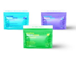 anytime daytime nighttime microdose gummies trio pouch front facing