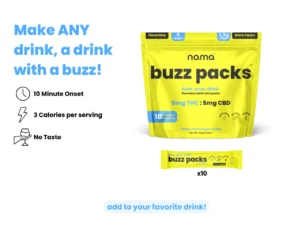 nama buzz packs thc drink pack white background